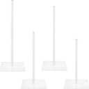 Frienda 4 Pieces Acrylic Donut Stands Clear Bagels Holder Doughnut Dessert Stand Table 8, 10, 12, 14 Inch for Wedding Birthday Party (White)