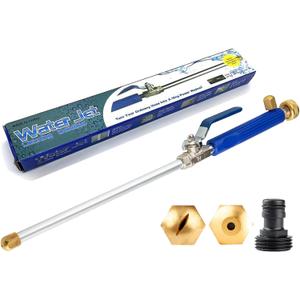 Hydroblast Power Nozzle, Hydroblast Power Nozzle Pressure Washer, 2-in-1 High Pressure Jet Nozzle Power Washer with 2 Different Nozzles and Hose Quick Connectors, for Garden Cleaning (Blue)