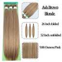 Ash Brown Blonde Braiding Hair Pre stretched Hypoallergenic Synthetic ez braid Prestretched Braiding Hair Extensions for Knotless Braids, 
26 Inches