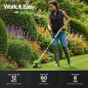 WORKIT 20V 3-in-1 Weed Eater/Edger/Mini Mower, Cordless Weed Wacker, 12 Inch-2*4.0Ah Battery