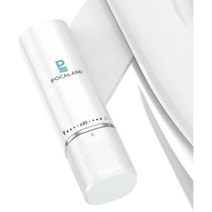 Ultra-Slim Bidet Attachment, Posterior&Feminine Wash-(Retractable Dual Nozzles), Non-Electric Bidet Attachment for Toilet Seat, Adjustable Fresh Cold Water Pressure (White)