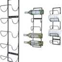 6 Bottle Wall Mounted Metal Wine Rack, Hand Towel Rack