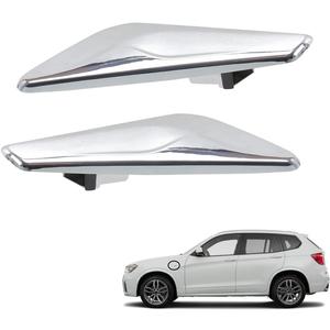 Front Side Fender Trim Chrome Finisher side marker Emblem Moulding fits BMW X3 X4 F25 F26 Replaces# 51117338569 51117338570