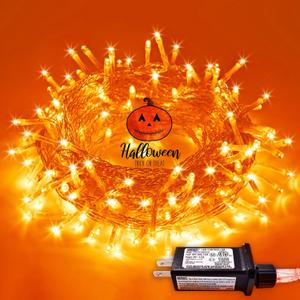 JMEXSUSS 66ft 200 LED Christmas String Lights Outdoor Indoor, Connectable Orange String Lights Clear Wire, Fall Light Plug in for Fireplace Tree Garden Patio Thanksgiving Fall Halloween Decor JMEXSUSS 66ft 200 LED Christmas String Lights Outdoor Indoor, Connectable Orange String Lights Clear Wire, Fall Light Plug in for Fireplace Tree Garden Patio Thanksgiving Fall Halloween Decor