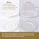 fMBB Round Appetizer Plate with Scalloped Edge Lace Rim, Set of 4, White 8 inch Ceramic Dessert Plates, Small for Cake Snack Side Dish, Microwave and Dishwasher Safe