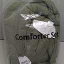 Monbix King Size Comforter Set - 7 Pieces Olive Green Prewashed Bed in a Bag King Bedding Sets with Comforters, All Seasons Down Alternative Comforter Bed Set with Sheets,Pillowcases & Shams