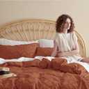 Bedsure Boho Duvet Cover King Size - Terracotta Breathable & Soft Boho Bedding, Machine Washable Comforter Cover for All Seasons, Includes 1 Duvet Cover 104"x90" with 2 Pillow Shams & Zipper Closure