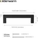 Goldenwarm 35 Pack Black Cabinet Pulls 5in Drawer Pulls Modern Kitchen Cabinet Handles Black Dresser Stainless Steel Hardware