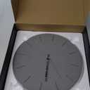 Stephanie Imports Modern Minimalist Concrete Hiding Gray (Numberless Dial) Silent Wall Clock