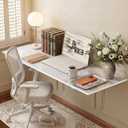 GOYLSER Wall Mounted Folding Table for Office, White Marble Fold Down Desk Laundry Folding Table Wall Mounted for Laundry Room/Home Kitchen, Length 47" Width 20.5"