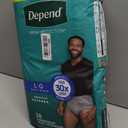 Depend Fresh Protection Adult Diapers, Incontinence Underwear for Men, Disposable, Maximum, Large, Grey, 28 Count