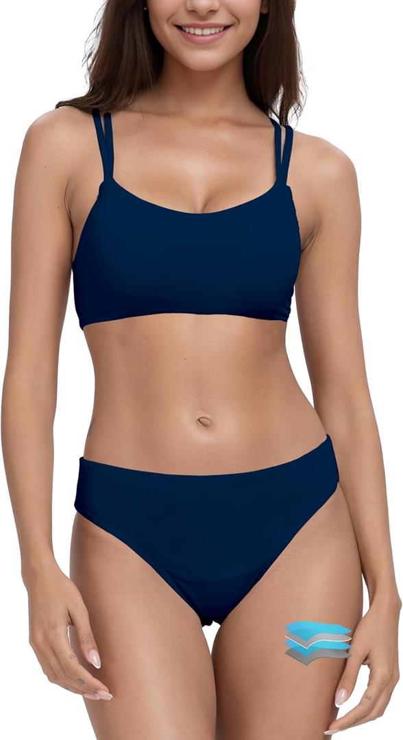 Beautikini Period Swimwear for Teens Menstrual Leakproof Taylor Bikini Top Period Bikini Swimsuit Bathing Suit for Teens Girl 