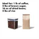 OXO Good Grips POP Container Airtight 1.7 Qt for Coffee and More Food Storage, Rectangle, Clear