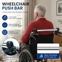 Wheelchair Push Bar Handle Extender for Manual Wheelchairs & Strollers, 1 Pack