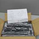 Two-Step Stool for Adults & Kids, Waterproof HDPE Bed Step with Adjustable Non-Slip Feet, Sturdy Metal Frame for Kitchen, Bathroom, Bedroom, RV & Outdoor Use, Black (Double Tier)