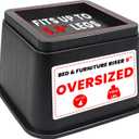 DEDU Oversized Bed Risers Heavy Duty 5 Inch 4 Pack, Furniture Risers for Sofas Stackable Supports Up to 11000 Lbs, Square Bed Raising Blocks Fits 5.5 Inch Wide Desk or Couch (Black)