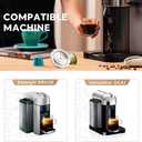 Reusable Coffee Pod Adapter Compatible with Nespresso Vertuo,ENV135 and VertuoLine GCA1, BENFUCHEN Stainless Steel Coffee Capsule Converter For Vertuo Machine, Brewing NS Coffee (Brewing 150 ML/5 oz)