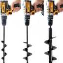 VASGOR Set 3 (1.6x16, 2.6x16, 3.5x16) Solid Shaft Auger Drill Bit for Planting - Easy Planter Garden Auger - Bulb & Bedding Plant Augers - Post Hole Digger for 3/8 Hex Drive Drill (12" x 3.2")