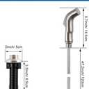 Hygie Rinse Universal Kitchen Sink Faucet Sprayer Head Attachment Compatible with Moen Faucet Sprayer Replacement, Kitchen Sink Side Sprayer with Grey Hose/Holder, Brushed Nickel
