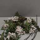 Zeyune 3 Pcs Artificial White Green Berry Stem 35 Inch Spring Faux Flowers Picks Branches Fake Realistic Sedum Stem Spray for Wedding Holiday Seasonal Farmhouse Mantel Harvest DIY Home Decorations