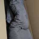 Outdoor Egg Chair Cushion, Waterproof Hanging Chair Cushion with Headrest Pillow, Egg Chair Replacement Cushion for Patio Furniture, U-Shaped Eggs Swing Cushion for Basket Chairs, Gray