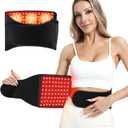 Red Light Therapy for Body: Infrared Light Therapy Belt Massage Pad with Vibration for Back, Waist, Shoulder, and Belly Pain Relief, Portable Relaxation for Home, Men & Women (Deep Black)