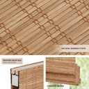 LazBlinds No Tools No Drill Cordless Bamboo Roman Shades, Light Filtering Window Treatment, Roll Up Bamboo Blinds for Windows 28'' W x 48'' H, Ceylon Light Russet