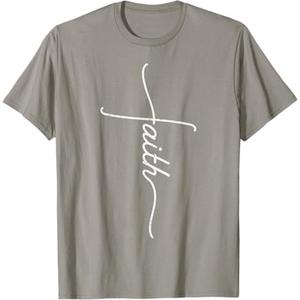 Faith Christian Cross Jesus Catholic Religion God Faith Gift T-Shirt, XL