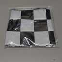 Preboun 12 Pcs Plastic Checkered Table Runner 14 x 108 Inch Racetrack Road Table Runner for Two Fast Car Theme Birthday Racing Party Decor Events Supplies (Black White Checkered)