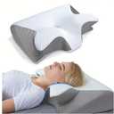 Cervical Pillow for Neck Pain Relief, Ergonomic Pillow for Sleeping, Neck Support Bed Pillows, Orthopedic Contour Pillow for Side Back Stomach Sleepers,Neck Support Memory Foam Pillows