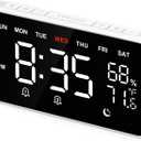 Dekala Digital Alarm Clocks for Bedrooms, Loud Alarm Clock for Heavy Sleepers, Temperature & Humidity Detect, Dual Alarms Weekday/Weekend Mode, Large Display Auto Dimmer, Sleep Sound9 Ringtone