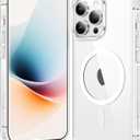 FNTCASE for iPhone 13 Pro-Max Case: Clear Magnetic Phone Cases Compatible with Magsafe Slim Anti Yellowing Military Grade Drop Protection Rugged Protective Transparent Cell Phone Cover (A-Clear)