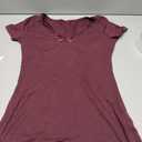 Rooscier Women's Lace V Neck Tee Short Sleeve Slim Fit Bow Knot T Shirt Top M