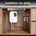 110V Tankless Water Heater Electric, 3000W Tankless Electric Water Heater Instant, Under Sink Water Heater with Digital Display, On Demand Hot Water Heaters Electric for Kitchen Washin Bathroom