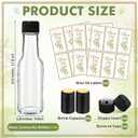 Havawish 50 Pcs 5oz Homemade Olive Oil Glass Bottles Hot Sauce Bottles with Leak Proof Screw Cap Funnel Bottle for Storing Homemade Olive Oil Wedding Baby Shower Holiday Gifts Favors(Clear)