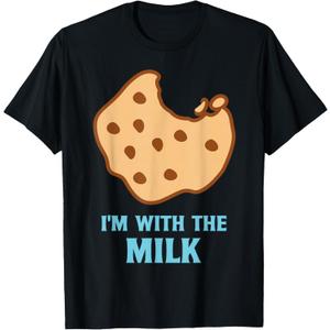 I'm with The Milk and Cookie Matching Couples Best Friends T-Shirt M