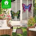 FUNWILDLIFE Metal Butterfly Wall Decor - 2 Pack 11.4" Outdoor Fence Wall Art Decor, Large Butterfly Wall Decor for Garden Yard Living Room Bedroom Patio Balcony