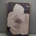 Framed Neutral Modern Floral Black and White Wall Art, Large Contemporary Canvas Prints, Elegant Minimalist Beige Botanical Flower Pictures for Living Room Dining Bedroom Hallway Wall Decor 24x36 In