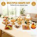 12 Set of Gold Cake Stand, Metal Gold Cupcake Stand and Bases para Postres de Mesa, Elegant Gold Dessert Stands for Party and Wedding, Easy to Clean Desert Table Display Set