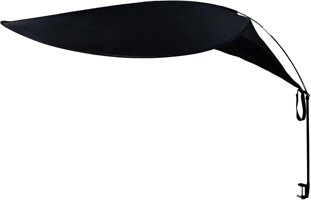65" Office Cubicle Desk Shade, Designed For Light Sensitive Workers, Idea For Office Cubicles And Desk Canopy, Block Overhead Light Blackpatent Is On The Way