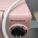 Nostalgia Countertop Microwave Oven with Easy Clean Interior - Retro Microwave with LED Display & Child Lock- Compact 0.7 Cu. Ft. Oven With 12 Pre-Programmed Settings for Quick Cooking- 700-Watts-Pink