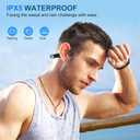 GUGTTR Bone Conduction Headphones Open Ear Headphones Bluetooth 5.3 Wireless Headphones with Mic,IPX5 Sweatproof Lightweight Sport Headset for Running Cycling Driving Workouts,with Earplugs