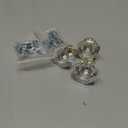 Gold Crystal Glass Cabinet Knobs, Satin Brass Pulls and Knobs for Cabinet Dresser Drawer(8Pcs,Octagon)