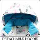 Winter Kids Boys Ski Suit Pants Jackets Sets Girls Snowbibs Snowboarding Clothes (6-7 Years, White)