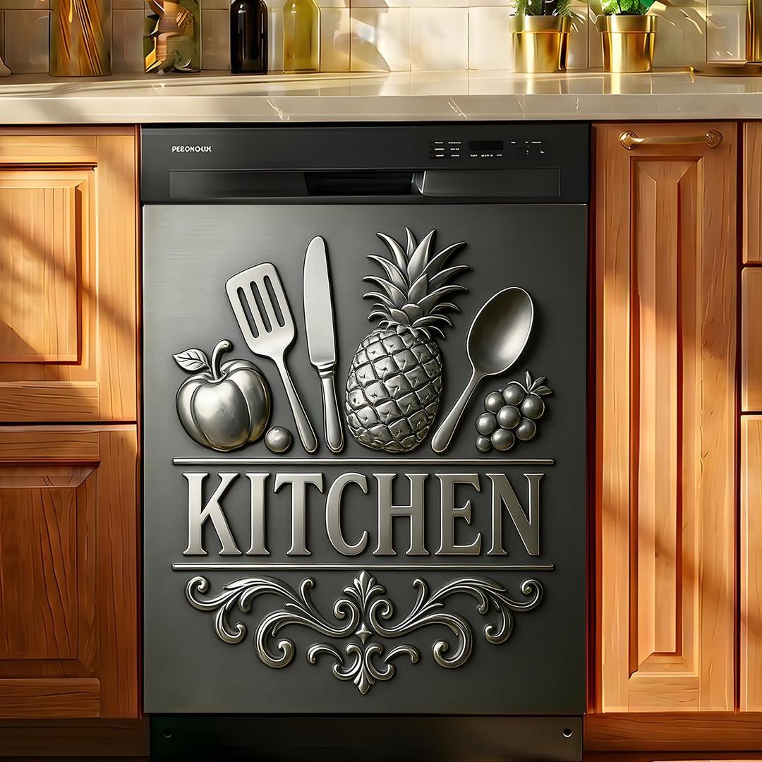 Dishwasher Magnet Cover Magnetic Refrigerator for The Front Stainless Steel