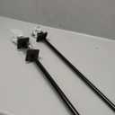 Curtain Rods Acrylic Diamond End Cap 28 to 48 Inch, 1 Inch Pole Color Black (Black, 28 to 48 Inch)