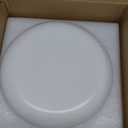 Dinner Plates Set of 6, Tempered Glass White Plates, 10-1/2-Inch Round Dish Set, Microwave & Dishwasher Safe Glass Plate Set