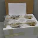 4-Light Bathroom Light Fixtures, Brushed Gold Vanity Light with Milky White Frosted Glass Shades, Modern Bathroom Vanity Light for Mirror, Bedroom, Hallway, or Living Room