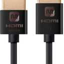 Monoprice HDMI High Speed Active Cable - 4K@60Hz, HDR, 18Gbps, YUV 4:4:4, 36AWG, 10 Feet, Black - Ultra Slim Active Series