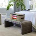 Covers & All Storage Bags, 90 litres Large size Space Saver bags Heavy Duty Storage Organizer Multipurpose, 12 Oz Waterproof UV-Resistant & Tear-Proof (23"L x 17"W x 14"H Inches, Beige, Pack of 3)